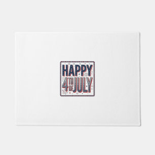 Vintage Happy 4th of July Patriotic Shirt Design_1 Doormat