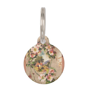 Vintage Happy Birthday Card Artwork Pet Tag