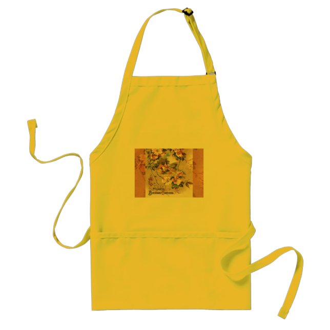 Vintage Happy Birthday Card Artwork Standard Apron (Front)