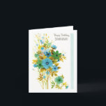 Vintage Happy Birthday Grandson Card<br><div class="desc">Pretty vintage birthday card for Grandson.</div>