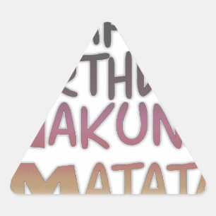 Vintage Happy Birthday Hakuna Matata Purple Inspir Triangle Sticker