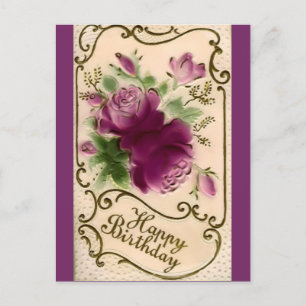 Vintage Happy Birthday Postcard