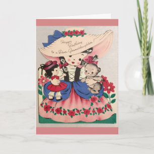 Vintage - Happy Birthday to a Dear Granddaughter, Card