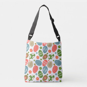 Vintage Happy Easter Blooms Crossbody Bag