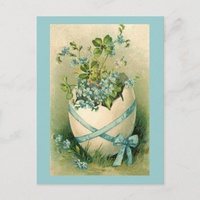 Vintage Happy Easter Designs Holiday Postcard (Front)