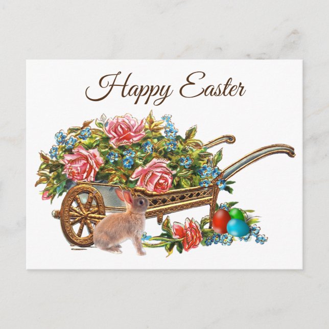 Vintage Happy Easter Postcard (Front)