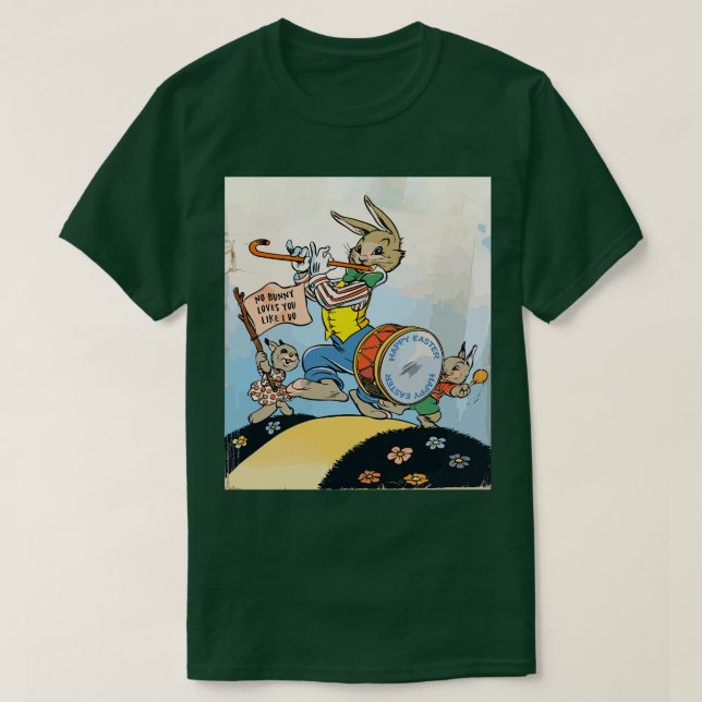 vintage happy easter T-Shirt (Design Front)