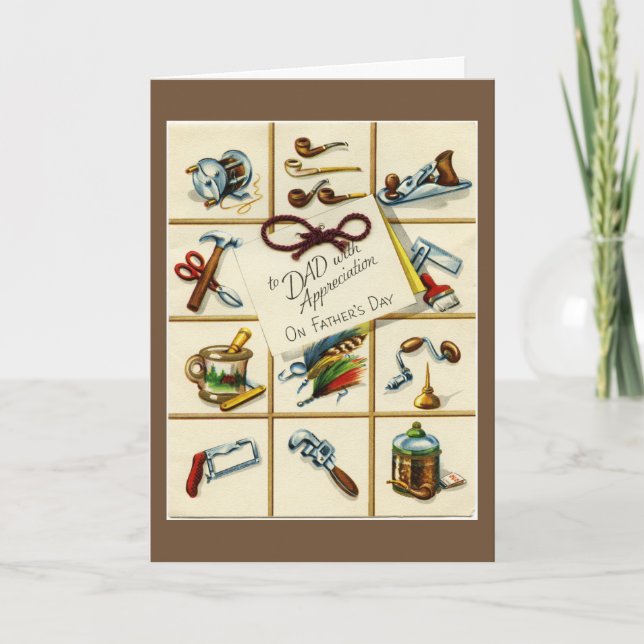 Vintage Happy Father's Day Card (Front)