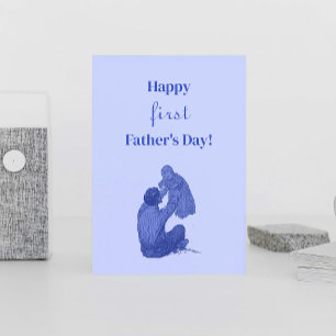 Vintage Happy first Father's Day - It's a boy! Postcard