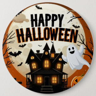 Vintage happy Halloween art 6 Cm Round Badge