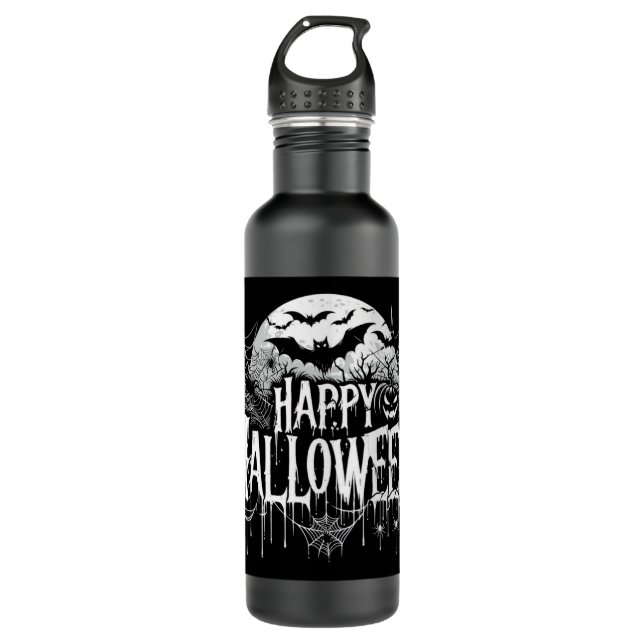 Vintage happy Halloween art 710 Ml Water Bottle (Front)