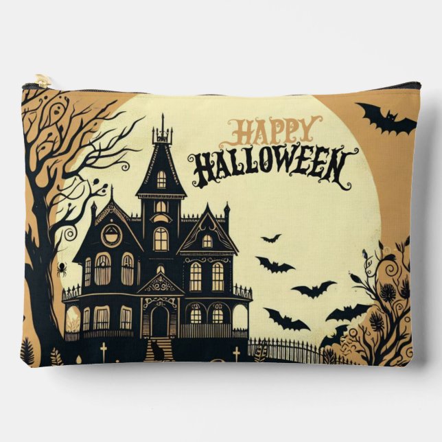 Vintage happy Halloween art Accessory Pouch (Front)