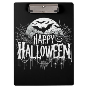 Vintage happy Halloween art Clipboard