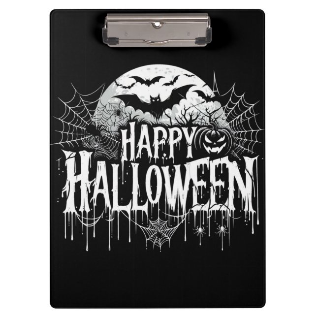 Vintage happy Halloween art Clipboard (Front)