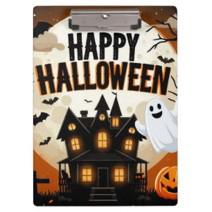Vintage happy Halloween art Clipboard