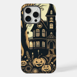 Vintage happy Halloween art iPhone 15 Pro Max Case