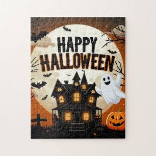 Vintage happy Halloween art Jigsaw Puzzle