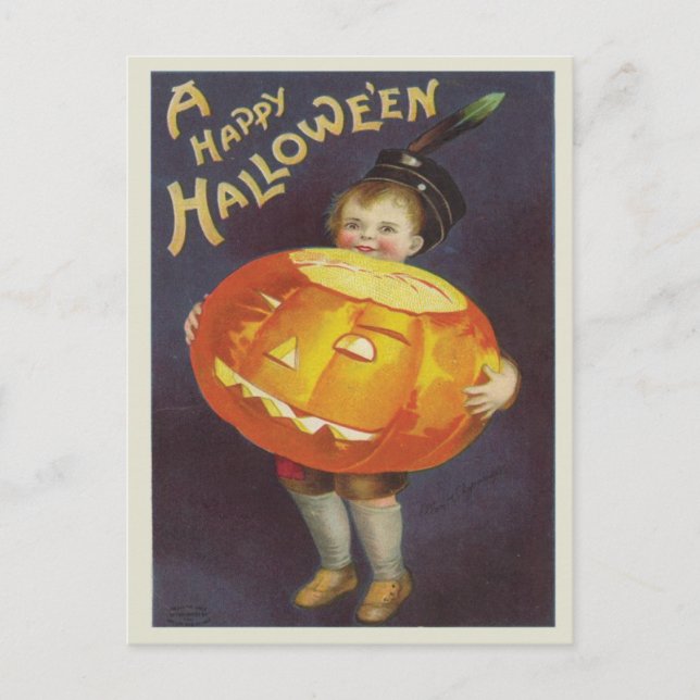 Vintage Happy Halloween Postcard (Front)