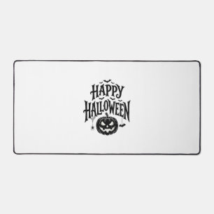 Vintage Happy Halloween Pumpkin Bat Shirt Design_1 Desk Mat
