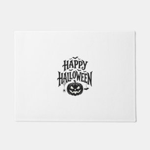 Vintage Happy Halloween Pumpkin Bat Shirt Design_1 Doormat