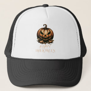 Vintage happy Halloween pumpkin Trucker Hat
