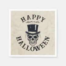Vintage Happy Halloween Skull
