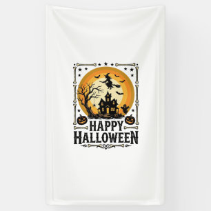 Vintage Happy Halloween Witch Moon Shirt Design_1 Banner