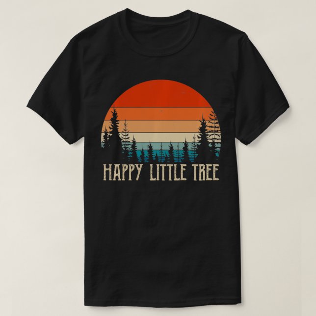 Vintage Happy Little Tree  T-Shirt (Design Front)