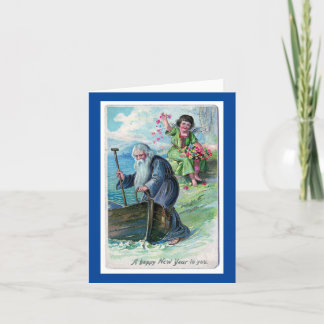 Vintage Happy New Year Holiday Card