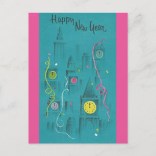 Vintage Happy New Year Holiday Postcard