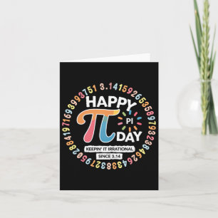 Vintage Happy Pi Day For Math Lover Teacher Studen Card
