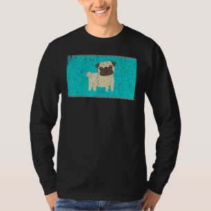 Vintage Happy Pug Face Mask T-Shirt