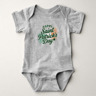 Vintage Happy Saint Patrick's day  Baby Bodysuit