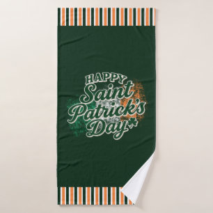 Vintage Happy Saint Patrick's day Bath Towel