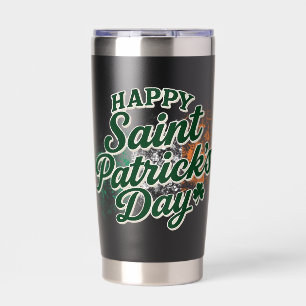Vintage Happy Saint Patrick's day  Insulated Tumbler