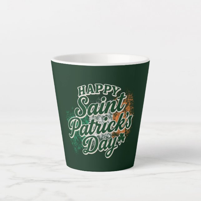 Vintage Happy Saint Patrick's day  Latte Mug (Front)