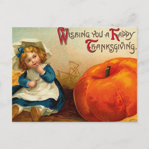 Vintage Happy Thanksgiving Holiday Postcard
