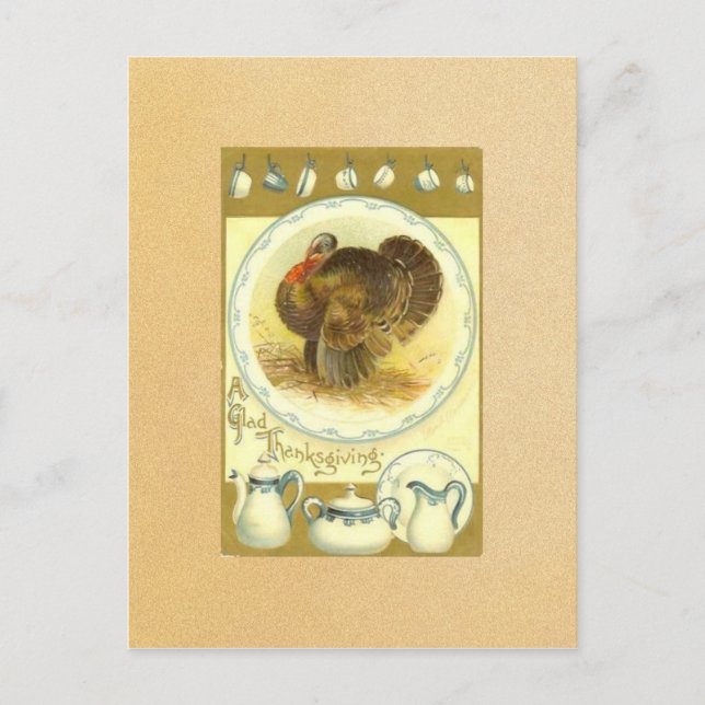 Vintage Happy Thanksgiving Postcard (Front)