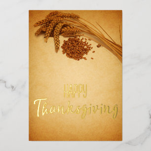 Vintage Happy Thanksgiving Wheat Corn