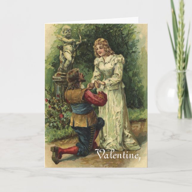 Vintage Happy Valentines Card (Front)