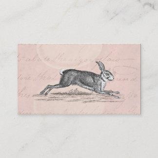 Vintage Hare Bunny Rabbit Illustration - Rabbits Business Card