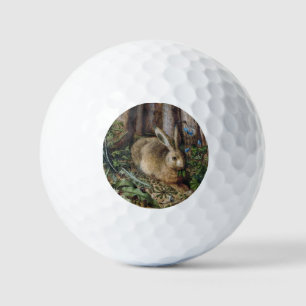 Vintage Hare Woodland Nature Dark Cottagecore Golf Balls