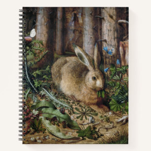 Vintage Hare Woodland Nature Dark Cottagecore Notebook