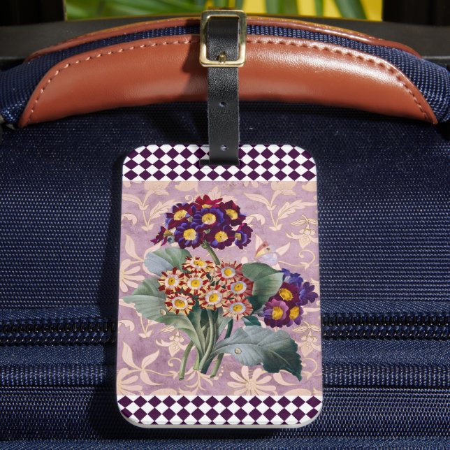 Vintage Harlequin Garden Flower Panel   Luggage Tag (Front Insitu 2)