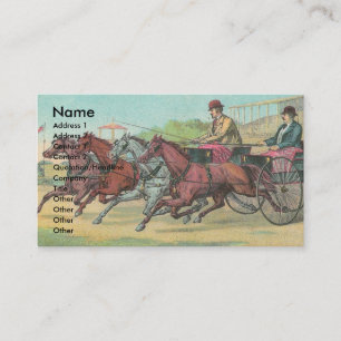 Vintage Harness Racing Business Card