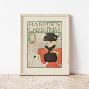 Vintage Harper’s Christmas 1896 Poster