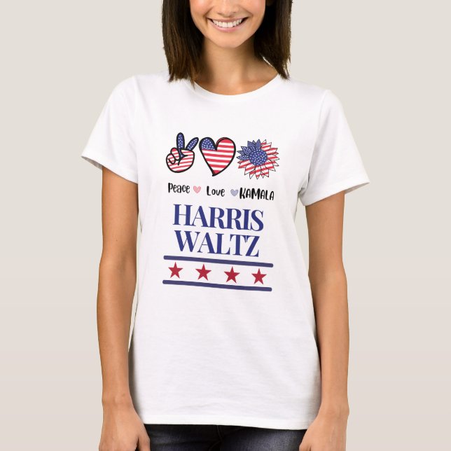 Vintage Harris and Walz 2024 Election T-Shirt (Front)
