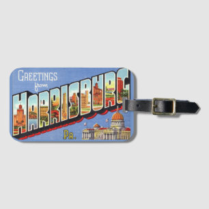 Vintage Harrisburg PA  Luggage Tag