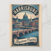 Vintage Harrisburg Pennsylvania Retro Travel