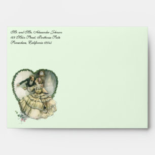 Vintage Harrison Fisher, Christmas Bride and Groom Envelopes